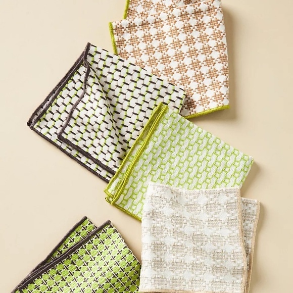 NWT Anthropologie Woven Geo Dishcloth set of 6 - Picture 2 of 3